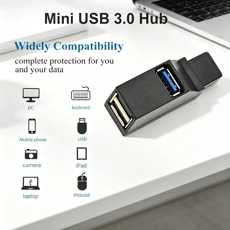Laptop Accessories Macbook - USB 3.0 2.0 หมุนได้ 3 พอร์ตฮับสปลิตเตอร์,