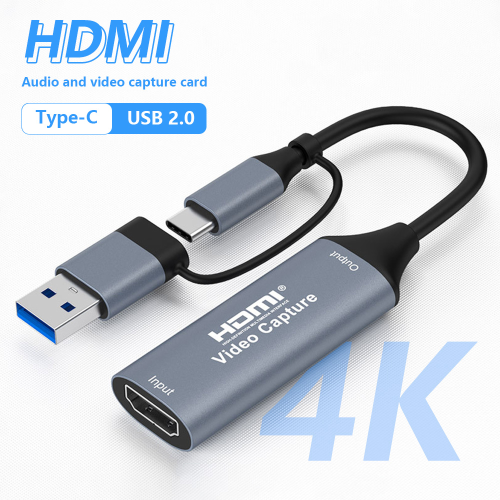 Monitor Portable Usb - การ์ดบันทึกวิดีโอ 4K 2 in 1 USB
