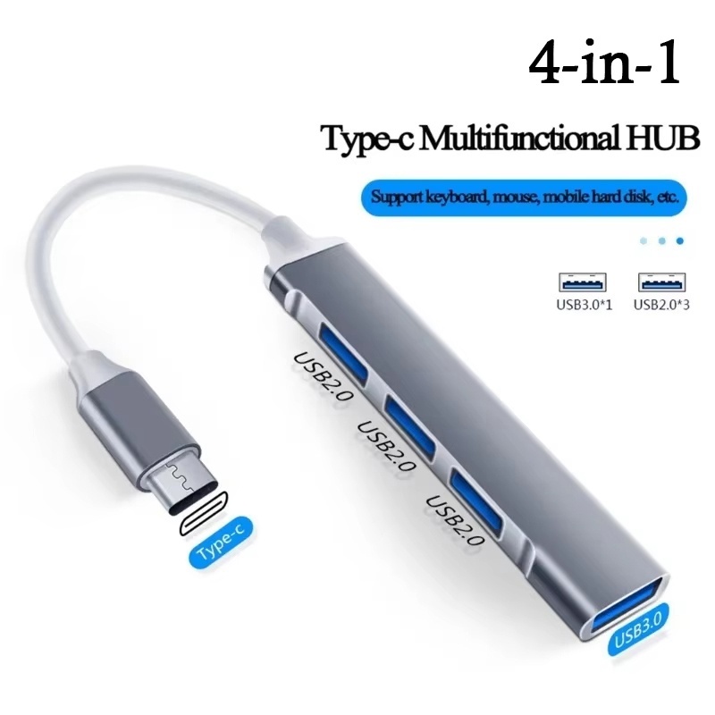 Laptop Accessories Macbook - 4 พอร์ตมัลติสปลิตเตอร์ USB 3.0 ฮับประเภท C