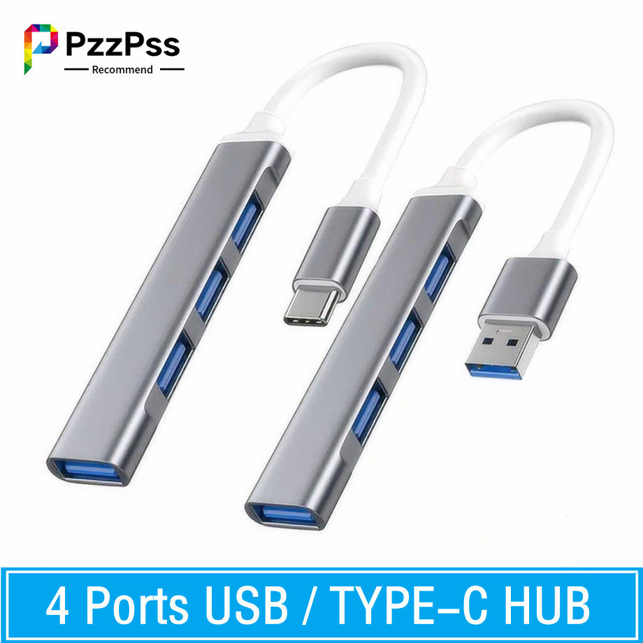 Mac Laptop Accessories - อะแดปเตอร์ตัวแยกสัญญาณ USB 4พอร์ต3.0ชนิด C OTG สำหรับ