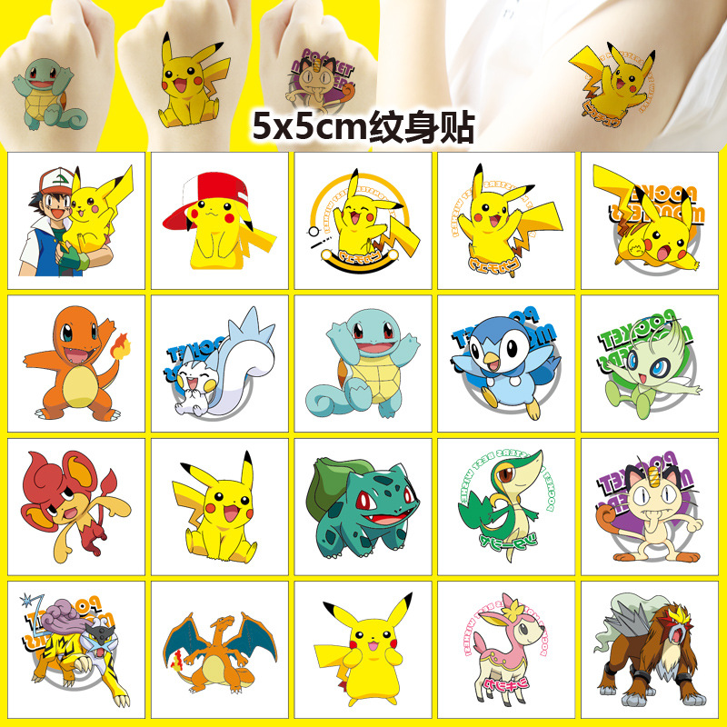 Good Laptop Accessories - 5*5 ซม.20pcs Pokemon Pikachu Tattoo สติกเกอร์เด็กสติกเกอร์รางวัลน่ารัก