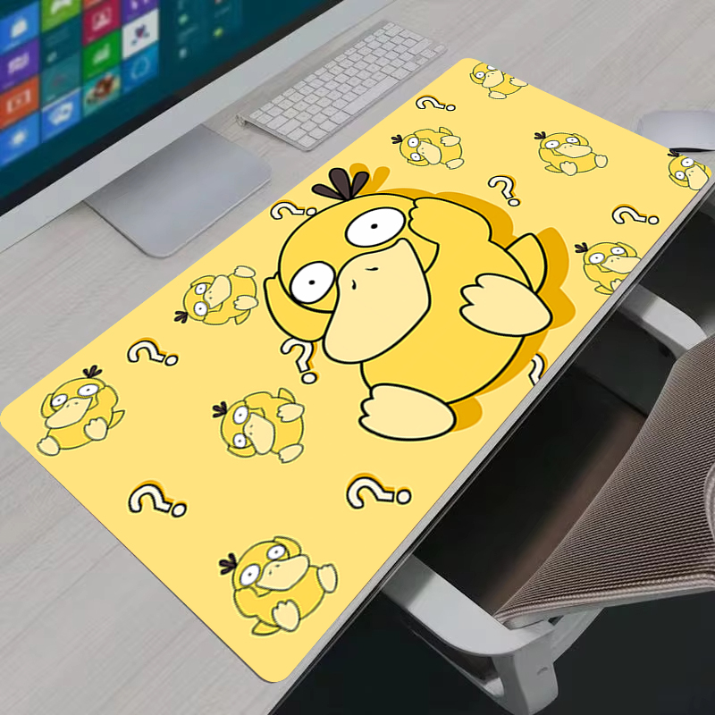 Good Laptop Accessories - แผ่นรองเมาส์อะนิเมะ P-Pokemon Psyduck XXL แผ่นรองเมาส์สำหรับเล่นเกมขนาดใหญ่แผ่นรองโต๊ะยางกันลื่นแล็ปท็อปพีซีอุปกรณ์เสริมแผ่นรองคีย์บอร์ดเกมเมอร์