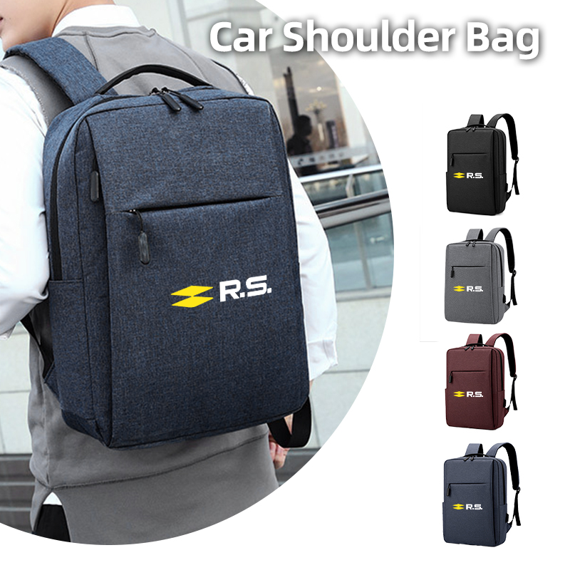 Laptop Accessories Bag - กระเป๋าเป้สะพายหลังผ้าอ็อกซ์ฟอร์ดสำหรับชาร์จ USB ในรถยนต์ กระเป๋าใส่แล็ปท็อป อุปกรณ์เสริมในรถยนต์ สำหรับรถยนต์เรโนลต์
