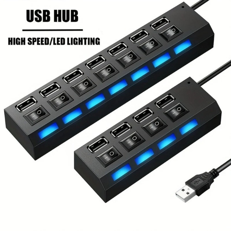 USB 2.0 ฮับ 4/7 พอร์ตตัวแยกสัญ - Laptop Accessories Macbook บทวิจารณ์และราคา