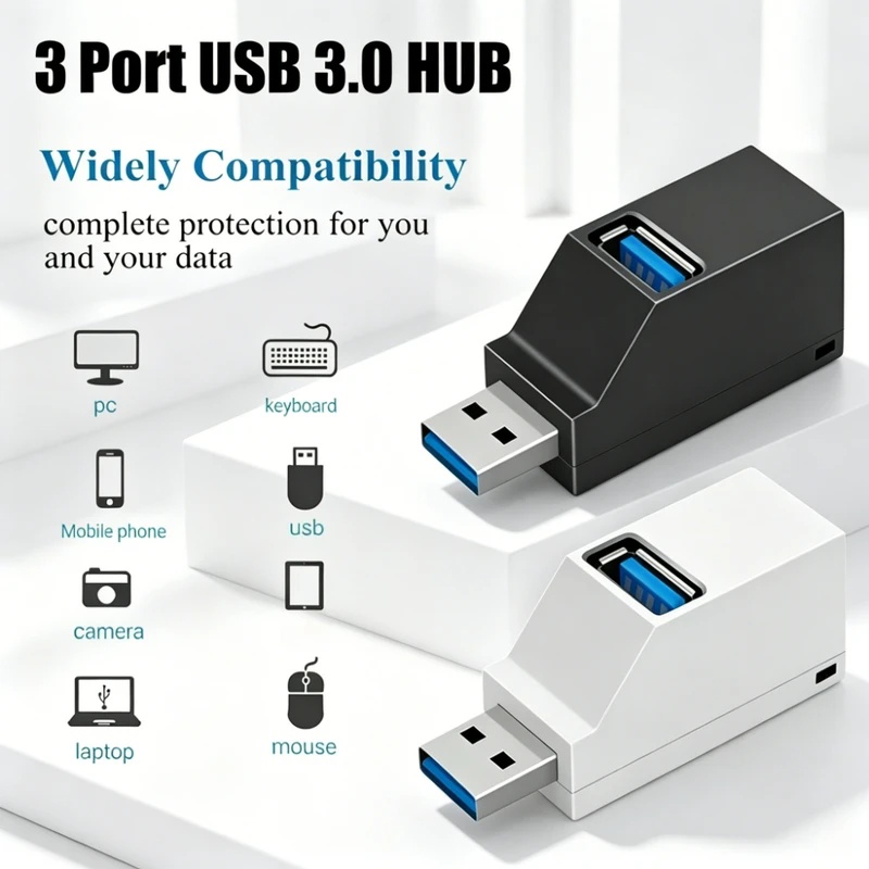 USB 3.0 2.0 หมุนได้ 3 พอร์ตฮับ - Laptop Accessories Macbook บทวิจารณ์และราคา