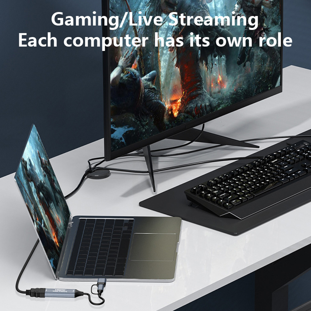 การ์ดบันทึกวิดีโอ 4K 2 in 1 US - Monitor Portable Usb บทวิจารณ์และราคา