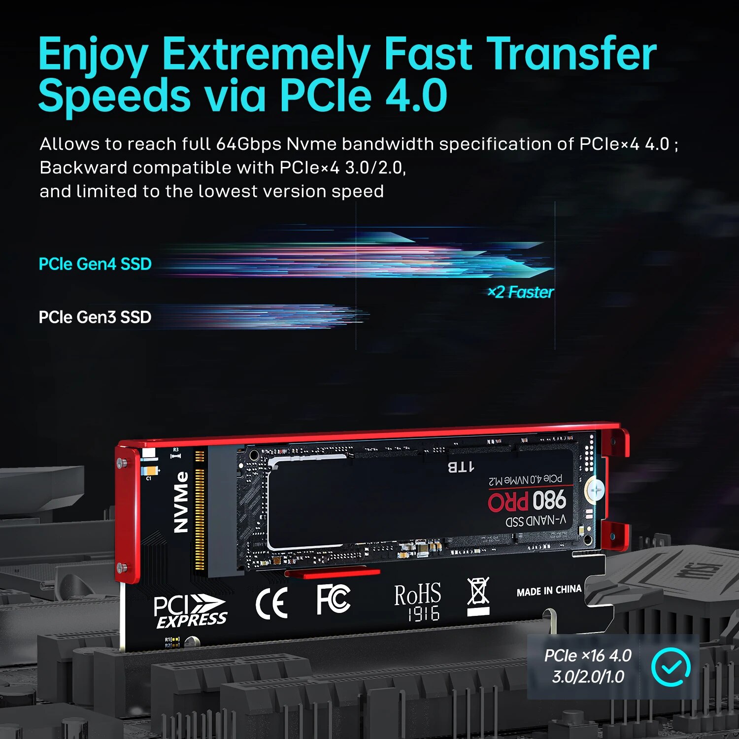 JEYI M.2 NVMe TO PCIe 4.0อะแดป - Samsung Ssd 990 Pro บทวิจารณ์และราคา