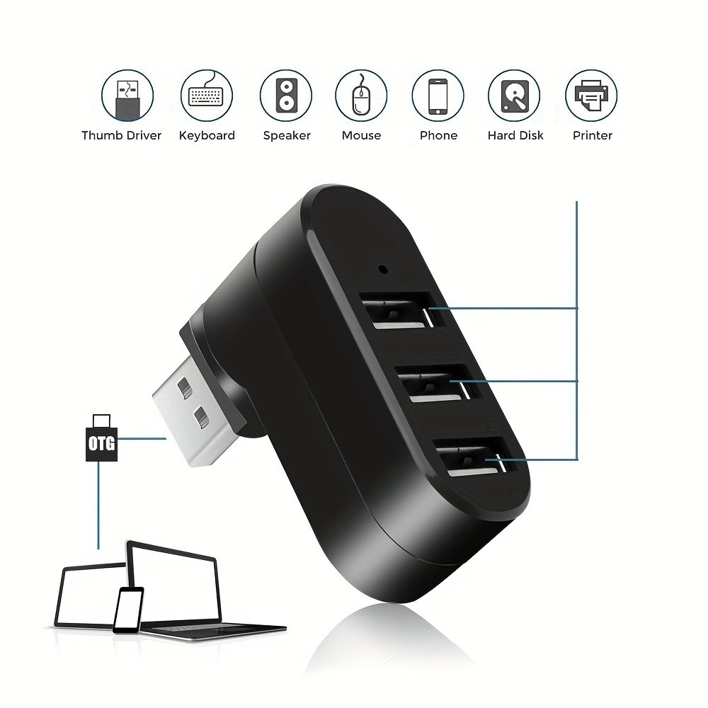 ฮับ USB 2.0 3 พอร์ต 180 °   อะ - Mac Laptop Accessories บทวิจารณ์และราคา