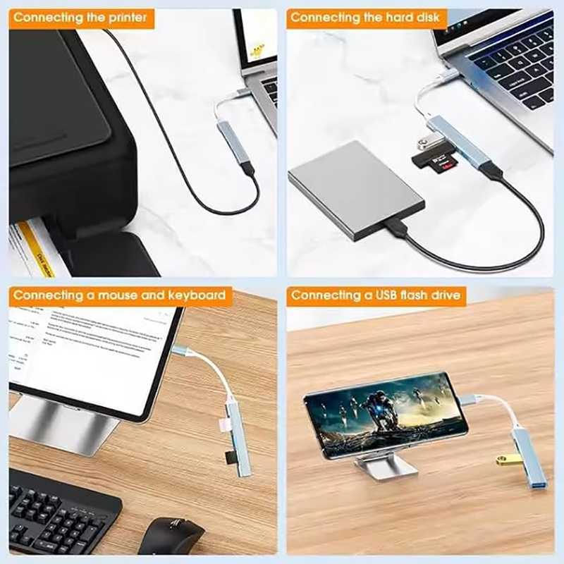 อะแดปเตอร์ USB ฮับแบบ C 4 พอร์ - Mac Laptop Accessories บทวิจารณ์และราคา