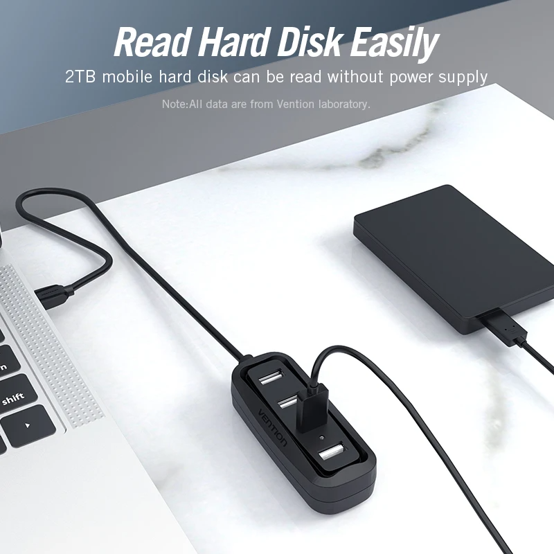 Vention ฮับ2.0 USB 4พอร์ตพร้อม - Laptop Accessories Macbook บทวิจารณ์และราคา