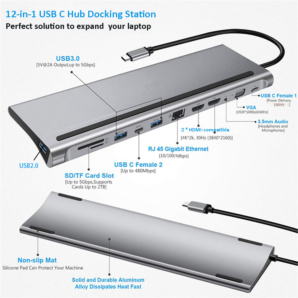 MZX USB มัลติฮับ ด็อกกิ้งสเตชั - Mac Laptop Accessories บทวิจารณ์และราคา