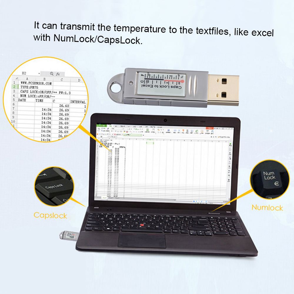 พีซีเซ็นเซอร์ เทอร์โมมิเตอร์ U - Monitor Portable Usb บทวิจารณ์และราคา