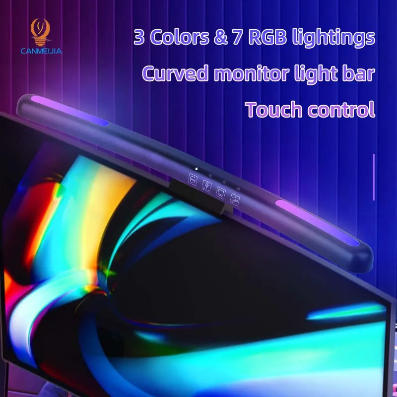 โคมไฟหน้าจอแอลอีดีโค้ง USB RGB - Monitor Portable Usb บทวิจารณ์และราคา